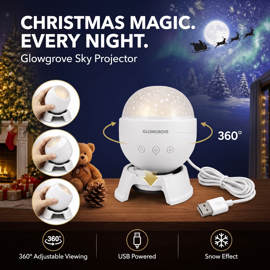 Glowgrove Sky Projector - Christmas Magic. Every Night.